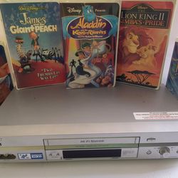 SONY VCR  4 Head/HiFI/ Recorder / w/ 5 Disney VHS Movies ..** NO REMOTE**