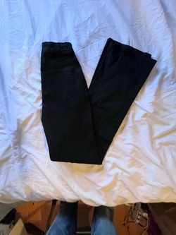 Black Flared Wax Jean Collection 