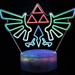 Nintendo The Legend of Zelda Link Tri Force 3 Panel 3D Lamp
