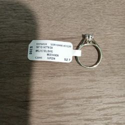 Real 10 Kt Gold Ring With 3 Diamonds Diamond Tested 
