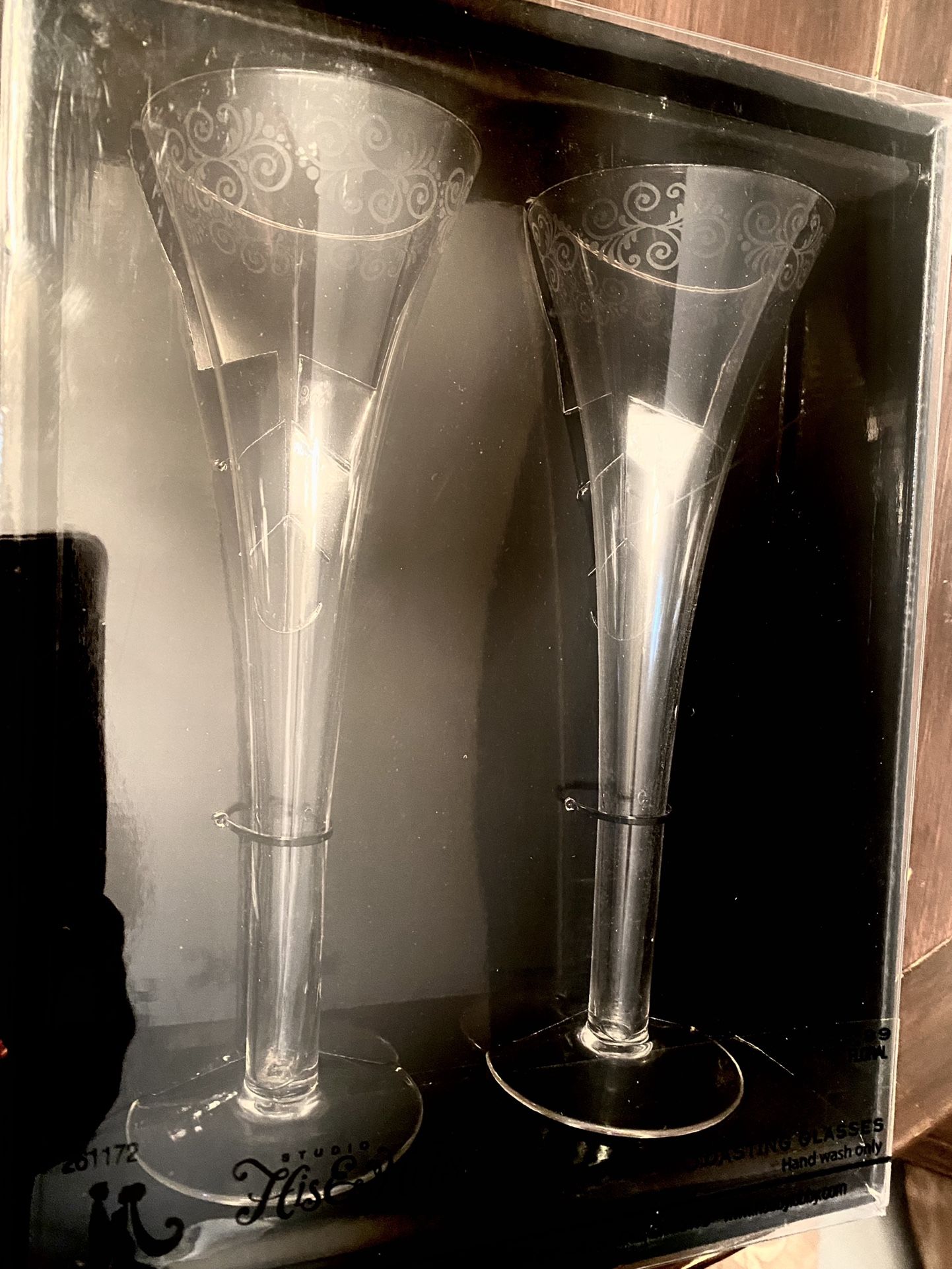 Toasting Glasses ( new in sealed box ) for Wedding or special occasion