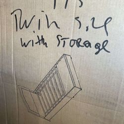 New Twin Size Platform Bed Frame With Storage 