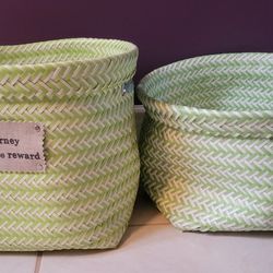 Two (2) Baskets "The Journey Is The Reward" 