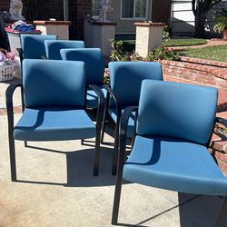 $40 for all 6 blue office chairs