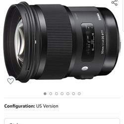 Sigma 50mm 1.4 Art Canon Mount