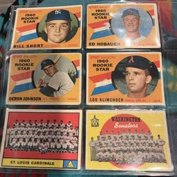1960 Baseball Cards 33 In All 