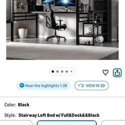 Full Loft Bed With Desk 