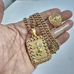 I Deliver I Ship 14k Gold Plated Chain Set