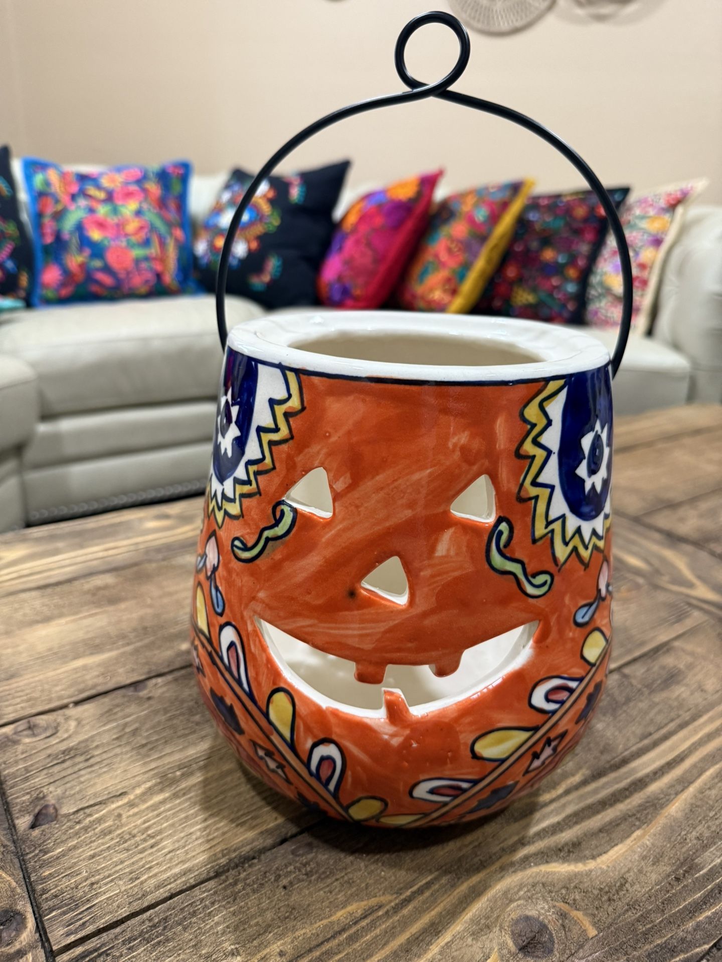 Ceramic Jack O Lantern Pumpkin Decor