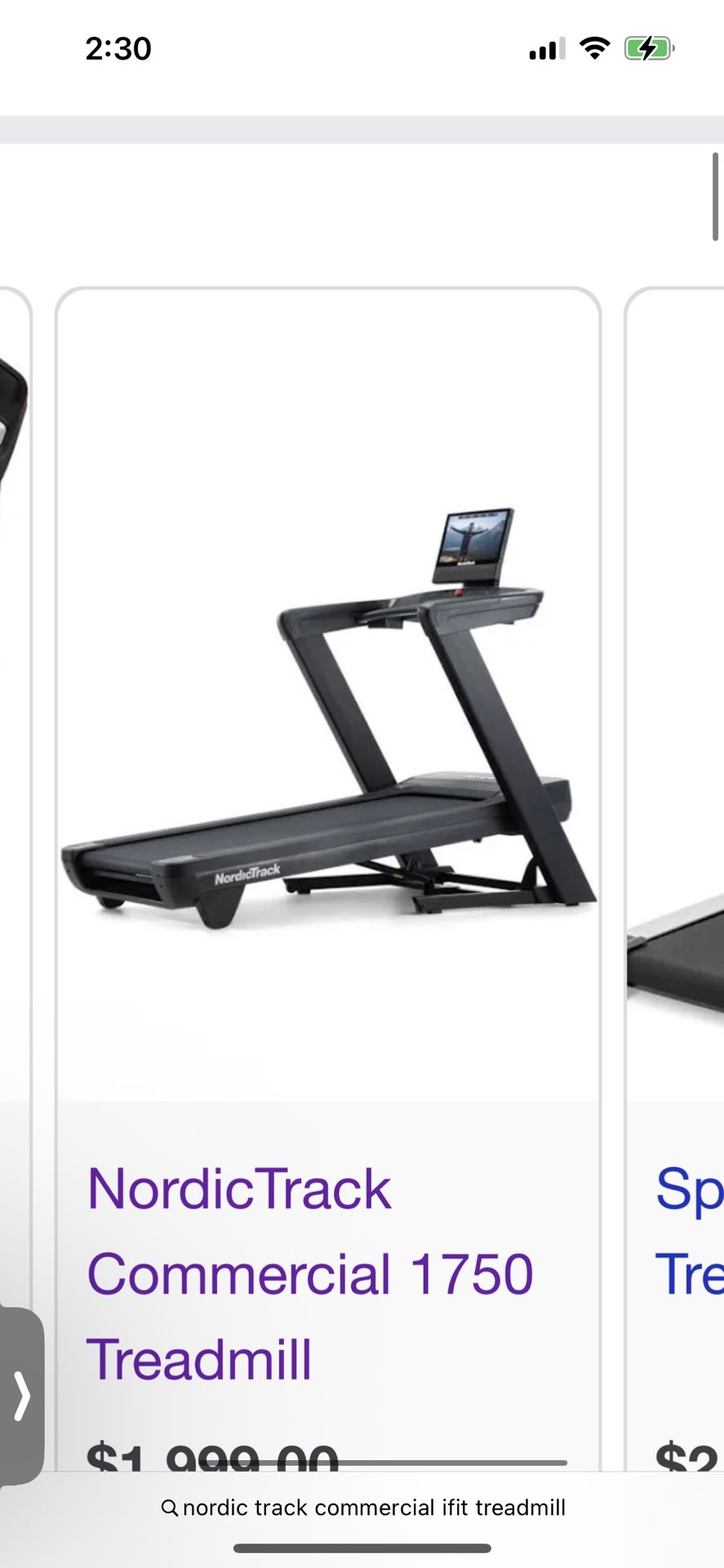 NordicTrack Treadmill