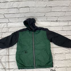 Vintage Starter Windbreaker Jacket  Reversible Padded Green