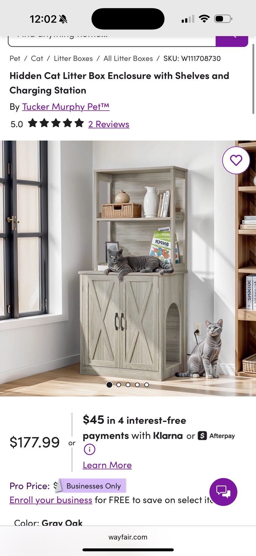 Shelves And Charging Port With Cat Litter Box Enclosure