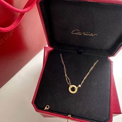 Cartier 2 Love Diamonds Necklace YG