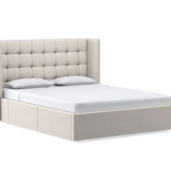 WEST ELM Padded Wingback Headboard KING