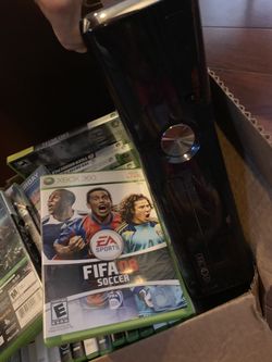 Xbox 360 with a bunch of games and Kinect 250 gig hard drive