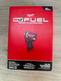 Milwaukee M12 FUEL 12V Lithium-Ion Brushless Cordless Stubby 3/8 in. Impact Wrench (Tool-Only)