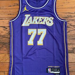 Purple Los Angeles lakers Luka Doncic jersey