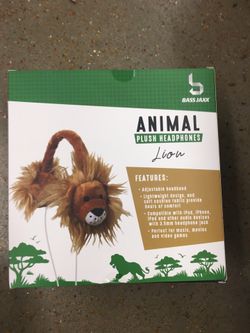 NWT lion plush headphone