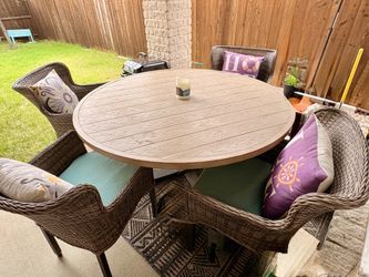 Hampton Bay Devonwood 7 Piece Dark Brown Wicker Outdoor Patio Dining Set with Aloe Cushions
