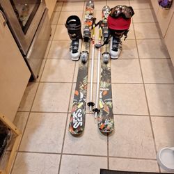 169 Cm K2 Skis Salomon Boots 26.5 Helmet,goggles And Poles 