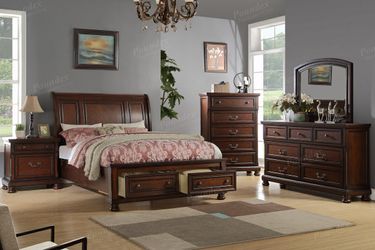 Brown Panel Storage Bedroom Set - Queen or King (NO CREDIT CHECK) $39 DOWN