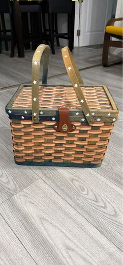 Cesta vintage rattan