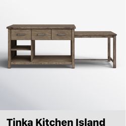 Joss and Main Kitchen Island -Free must pick up ASAP