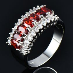 *NEW ARRIVAL* Red CZ Ring Stamped 925 Size 6-12 *See My Other 600 Items*