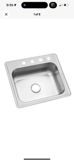 Glacier Bay25 in. Drop in Single Bowl 20 Gauge Stainless Steel Kitchen Sink