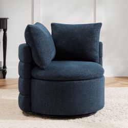 Swivel Accent Chair Modern Upholstered Performance Fabric for Bedroom Nursery Reading Waiting Living Room