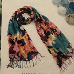 Penelope Ann scarf abstract colorful design