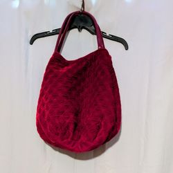 Murval Red Quilted Shoulder Bag Tote 100% Polyester