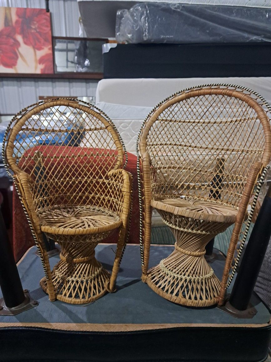 Pair Of Doll Peacock Chairs