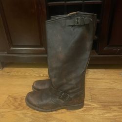 Frye Veronica Slouch Leather Boots Size 8