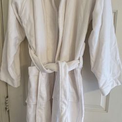 Cotton Robe 100% Cotton White Unisex Size L
