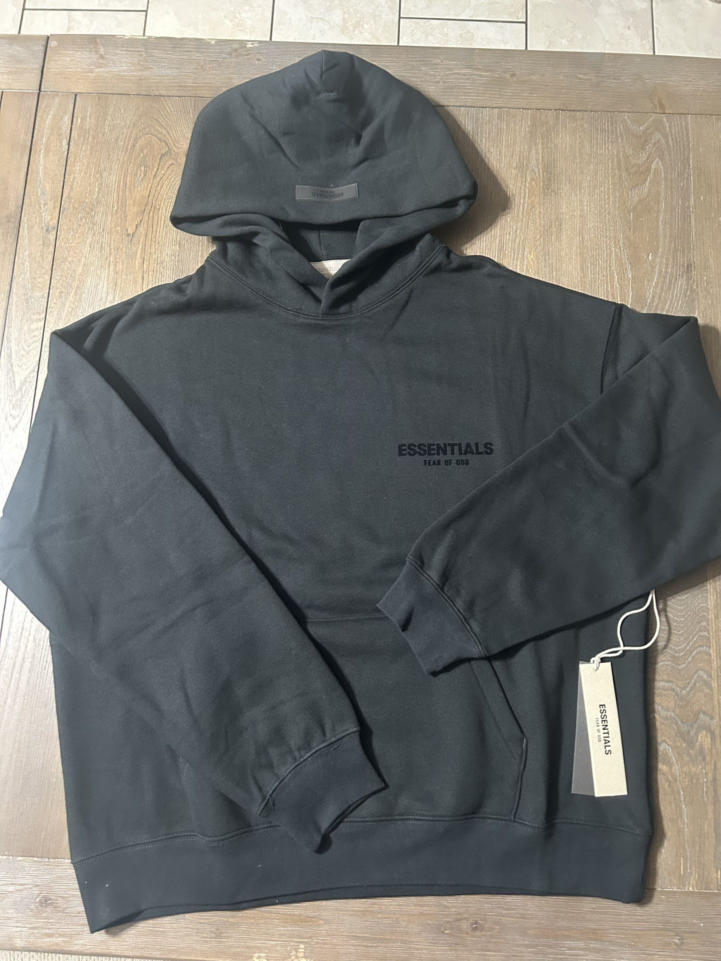 Black Essentials Hoodies