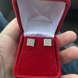 Real Diamond Gold Earrings 