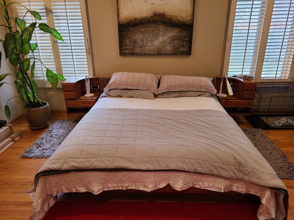 California King Bed Frame & Drawer Chest *USED CONDITION*