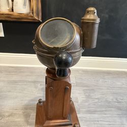 antique Henry Browne & Son "Sestrel" brass nautical binnacle compass-early 20th century (maritime)