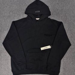 Essentials Fear Of God Black Hoodie - Brand New - Size S