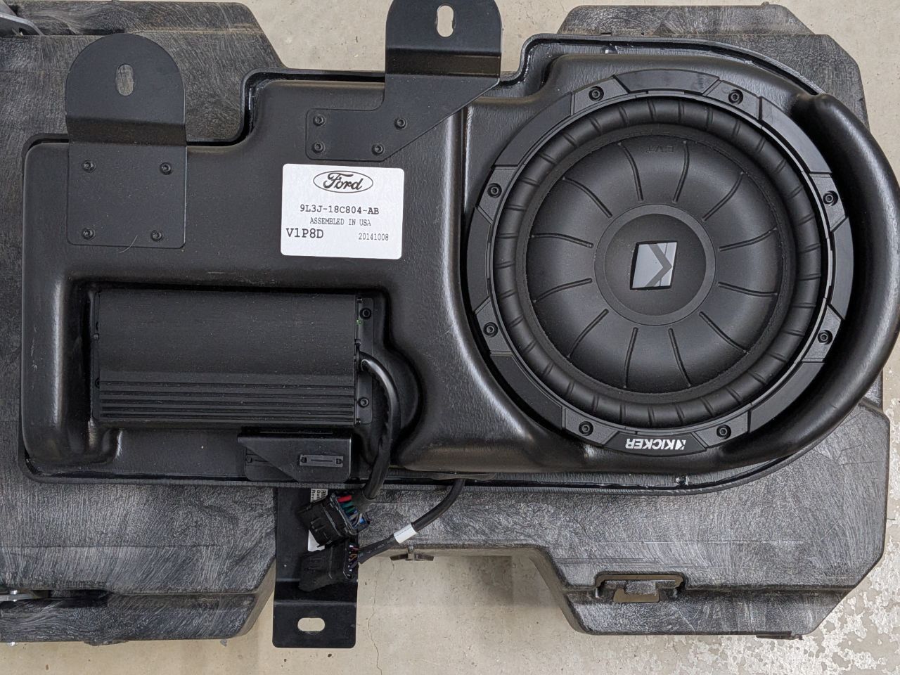 Ford OEM Kicker Subwoofer w/ Amplifier – Part 9L3J 18C804 AB – Factory Audio Upgrade