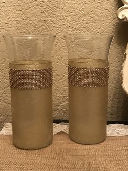 Sparkly gold vases