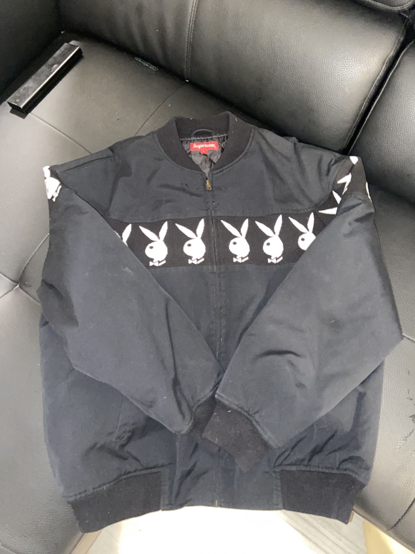 Supreme Playboy Crew Jacket Black Large 