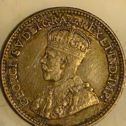 Silver Coin  5 Cents Canada 1913