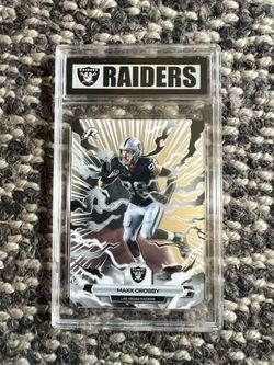 Max Crosby, Las Vegas, Raiders football card plastic