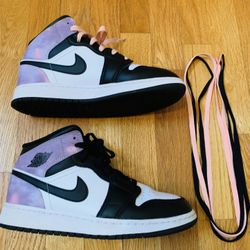 Nike Air Jordan 1 Kids' Mid SE Zen Master Bleached Coral White DM6216-001 Sz 6Y