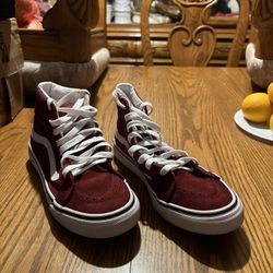 VANS Maroon High-Tops M6 W7.5