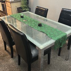 Dining table and chairs