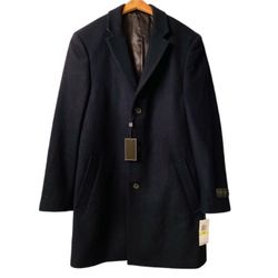 Ike Beher Men’s Savoy Wool Coat Navy Blue NWT Size 38S