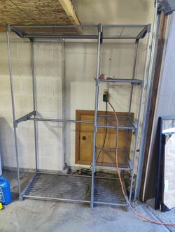 Plastic Storage Shelf (With Steel Frame)